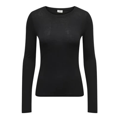Afbeelding van JdY Jdysuma Wool L/S O Neck JRS Noos Top voor dames, zwart, XL