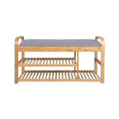 Afbeelding van Leitmotiv Bankje Arch Double Shelf Grijs