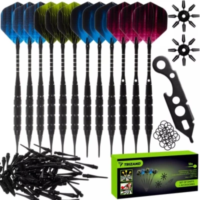 Afbeelding van Trizand Dartset van 12 Darts met Accessoires Ideaal voor Beginners