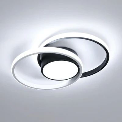 Afbeelding van Comely LED plafondlampen, 42W plafondlamp, ronde moderne koud wit 6500K, diameter 40 cm, zwart