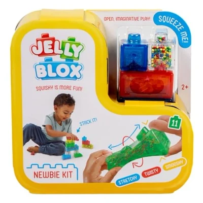 Afbeelding van Jelly Blox Newbie Kit, bouwspeelgoed vanaf 2 jaar, met 11 sensorische bouwstenen, constructiespeelgoed voor kinderen