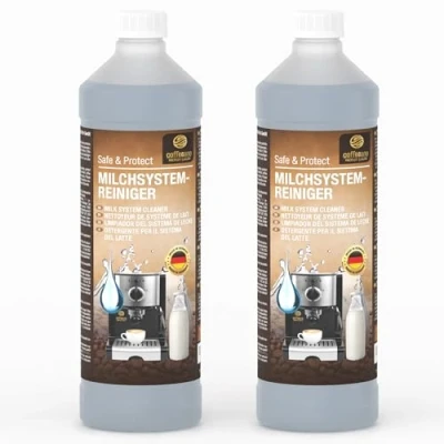 Afbeelding van Coffeeano 2 x 750 ml melksysteemreiniger voor koffiemachines en koffiezetapparaten, 100 toepassingen, Delonghi, Siemens, EQ serie, Jura, Krups, Bosch, Miele, Melitta, WMF nog veel meer.