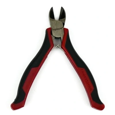 Afbeelding van INGDAUM® Mini tang 4 inch/ca. 100 mm als knijptang, eindsnijder, punttang, zijsnijder, voor het veilig inbrengen, buigen en snijden van aders draden (zijsnijder, gepolijst)