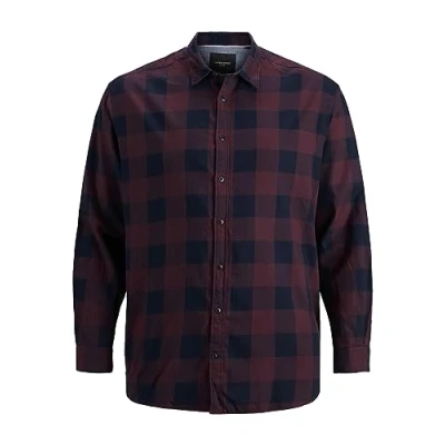 Afbeelding van JACK &amp; JONES Plus Size geruit regular fit overhemd JJEGINGHAM port royale