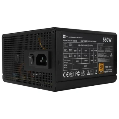 Afbeelding van PC voeding THERMALRIGHT TB550S 550W 80+ Brons Niet modulair ATX 3.0 Zwart