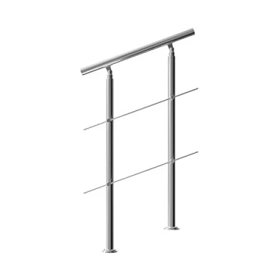 Afbeelding van Monzana Trapleuning 80 cm Met 2 Spijlen Roestvrijstaal