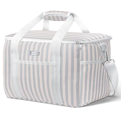 Afbeelding van HOEL Koeltas, opvouwbaar, 20 liter, geïsoleerde thermotas, lunchtas, waterdicht en lekvrij, isoleertas voor auto winkelen, picknicktas, lunchtas