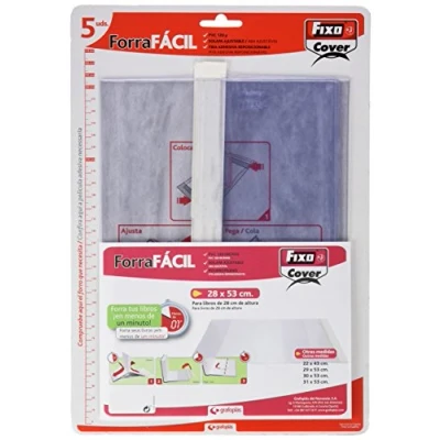 Afbeelding van Fixo Cover 1009500 inlegkruisjes, verstelbaar, transparant, 28 x 53 cm, 5 stuks