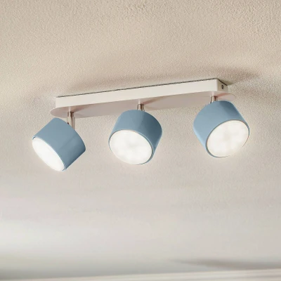 Afbeelding van Eko Light Plafondspot Cloudy 3 lamps blauw