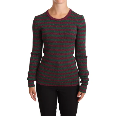 Afbeelding van Veelkleurig gestreepte pullover met ronde hals