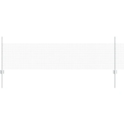 Afbeelding van vidaXL Gelast Draadhek met 22 U Palen Zilver 0.5x50 m Staal