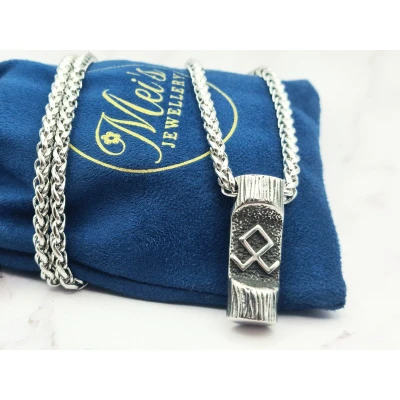 Afbeelding van Mei&#039;s Viking Rune Tree ketting heren / sieraad Stainless Steel Roestvrij Staal Chirurgisch zilver