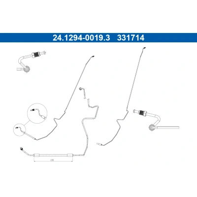 Afbeelding van Remslang ATE 24.1294 0019.3, voor o.a. RENAULT,