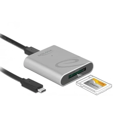 Afbeelding van Delock USB Type C™ Card Reader with aluminium enclosure for CFexpress memory cards