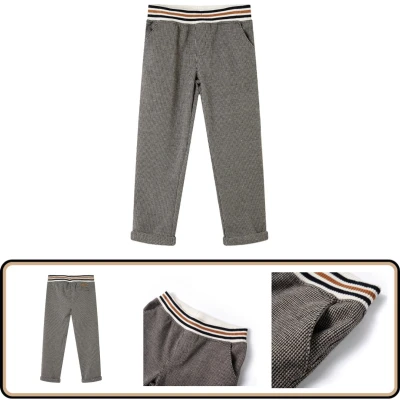 Afbeelding van Kinderbroek Ecru Maat 104 Geruit Design Kinderbroeken Kinderkleding Kinderkled