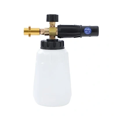 Afbeelding van AIM Tools Sneeuwschuim lans, schuimkanon, verstelbare sproeikop, 1 liter, compatibel met Karcher K2, K3, K4, K5, K6, K7, hogedrukreiniger, pistool voor auto, wassen en reiniging