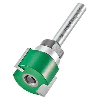 Afbeelding van Trend CraftPro Twee Fluit Intumescente Recessing Router Cutter Bit, 1/4 Inch schacht, 24 mm Snijdiameter &amp; 15 Snijlengte, Wolfraamcarbide getipt, C220X1/4TC