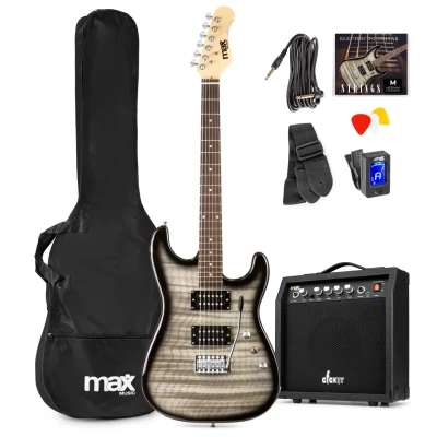Afbeelding van Max GigKit Superstrat Elektrische gitaar met 40 Watt versterker en