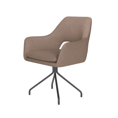Afbeelding van Housecraft Living Mos Eetkamerstoel Draaibaar Metaal Spider Taupe