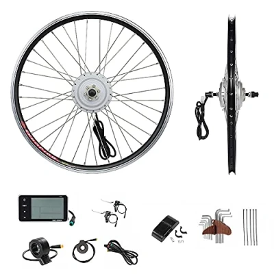 Afbeelding van YOSE POWER 24 &#039;&#039;Voorwiel Elektrische Fiets Motor Kit 36V250W E Bike Conversie Sliver met Lcd scherm