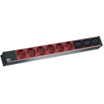 Afbeelding van BACHMANN IT PDU ALU 1HE 6x geaard contact 3x C19, Stroomkabel met stekker C20, z