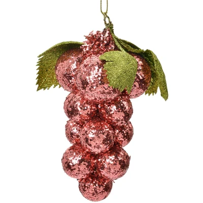 Afbeelding van Clayre &amp; Eef Kersthanger 8x8x14 cm Roze Kunststof