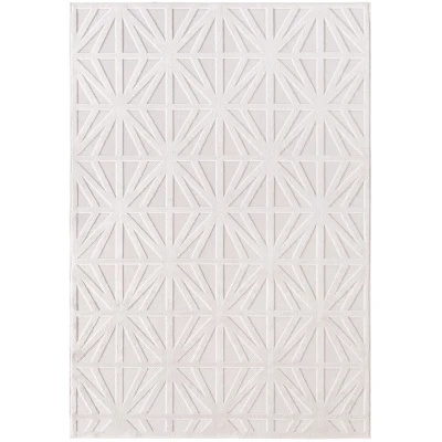 Afbeelding van Buitenkleed Doha Palm Laagpolig Vloerkleed In &amp; Outdoor Creme 240x340 cm Rechthoek Polypropyleen Tapijtenloods