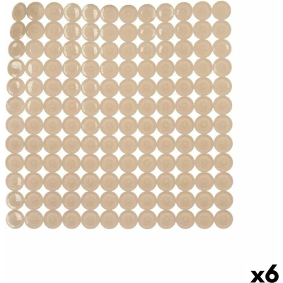 Afbeelding van Antislipmat voor in de douche Beige PVC 54 x 1 cm (6 Stuks)