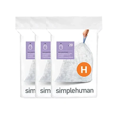 Afbeelding van Afvalzak simplehuman Code H 30/35L Transparant 3 Pack (3x20 Delig)