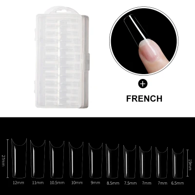 Afbeelding van Dermarolling Nageltips French 10 maten 240 stuks