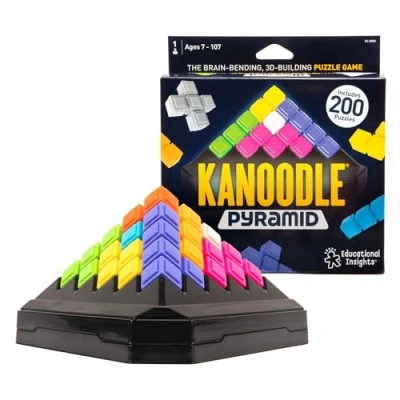 Afbeelding van Learning Resources Kanoodle Piramide Hersenen en Logica Puzzel Challenge Spel, Spelletjes voor Kinderen, 200 2D 3D Puzzels, Leeftijden 7+