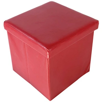 Afbeelding van Echtwerk EW SW 0415 zitkubus, StoreCube, opvouwbaar, ca. 38 x cm kunstleer, opbergdoos, rood