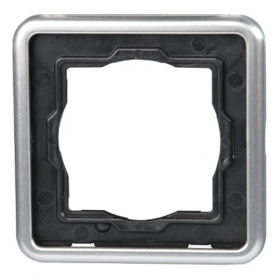 Afbeelding van Kopp Afdekframe 1 voudig Vision staal, 302320066