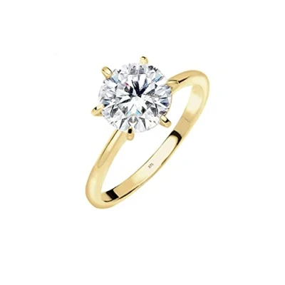Afbeelding van Elli PREMIUM dames soltaire verlovingsring 0606930115, 54 EU, kristal, kubische zirkonia.