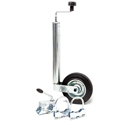 Afbeelding van Steunwiel voor aanhanger incl. klemhouder &amp; klemmen, tot 362 kg belasting, 48 mm
