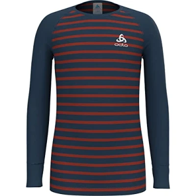 Afbeelding van Odlo Functioneel ondergoed voor kinderen met lange mouwen en streepjesprint ACTIVE WARM ECO, 104