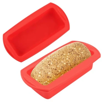 Afbeelding van VFANDV Broodbakvorm, siliconen bakvormen, set van 2 vormen, bakvorm, anti aanbak, broodbakvorm voor zelfgebakken brood, cake, gehaktbraden, brownies