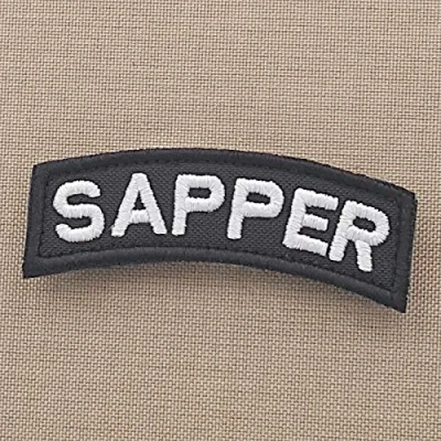 Afbeelding van Sapper Army Engineer Shoulder Tab Morale Tactical Fastener Patch