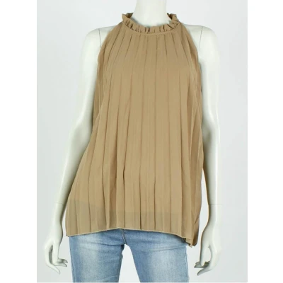 Afbeelding van Top Iris Plissé Camel One Size