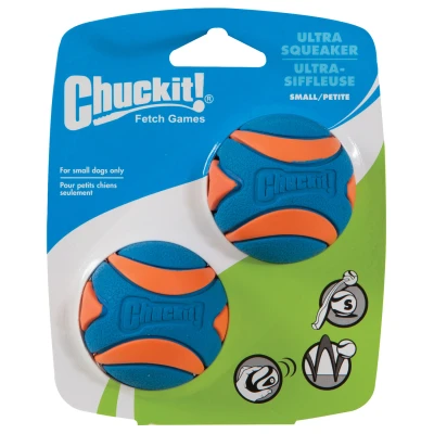 Afbeelding van Chuckit Ultra Squeaker Ball Blauw&amp;Oranje Hondenspeelgoed S