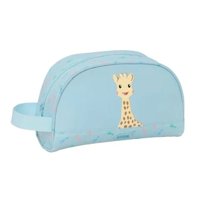 Afbeelding van SOPHIE LA GIRAFE DREAMS Grote toilettas voor kinderen, aanpasbaar aan de wagen, ideaal kinderen van 5 tot 14 jaar, comfortabel en veelzijdig, kwaliteit duurzaamheid, 26 x 16 9 cm, Lichtblauw