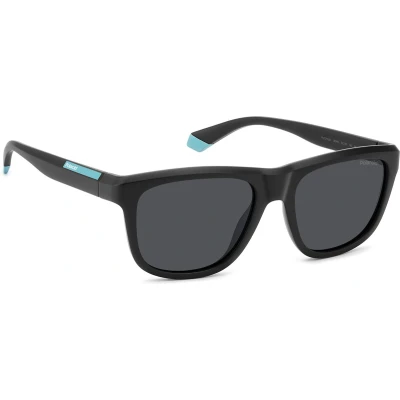 Afbeelding van Polaroid Unisex PLD 2163/S 003/M9 Occhiali da sole Policarbonato Nero Grigio Squadrata Polarizzata