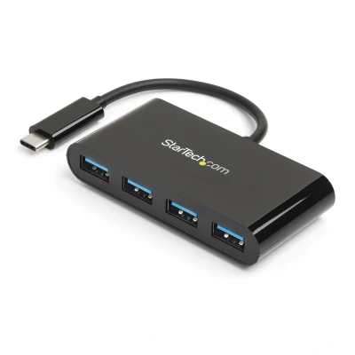 Afbeelding van StarTech.com HB30C4AB USB 3.0 (3.1 Gen 1) Type C 5000Mbit/s Zwart hub &amp; concentrator