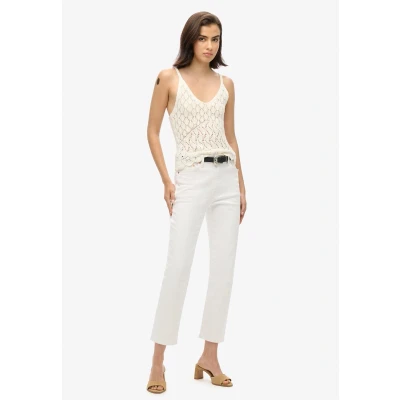 Afbeelding van Superdry CAMI Top, Dames, Maat: 36, Desert bone off white