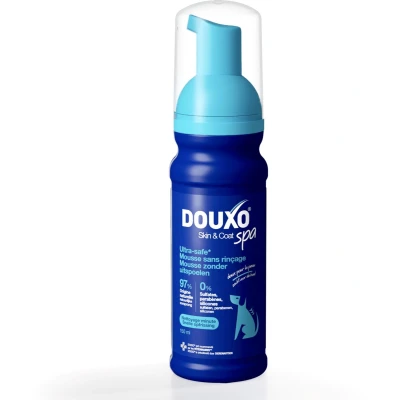Afbeelding van DOUXO Skin &amp; Coat SPA Snelle Opfrissing Mousse voor Honden zonder uitspoelen 150mL Droogshampoo Reiniging Verfrist, Verzacht Laat de Vacht Heerlijk Ruiken Hypoallergene Formule met Aangepaste pH