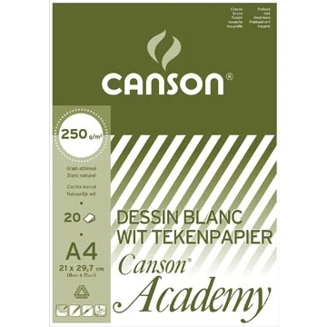 Afbeelding van Canson Tekenblok Academy Ft 21 X 29,7 Cm (a4) Tekenpapier