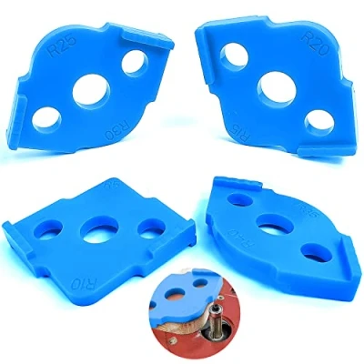 Afbeelding van HWTONG Freessjablonen voor bovenfrees, 4 stuks, radius jig router templates, handkantentrimmer, graveermachine, houtbewerkingsgereedschap (R5, R10, R15, R20, R25, R30, R35, R40)
