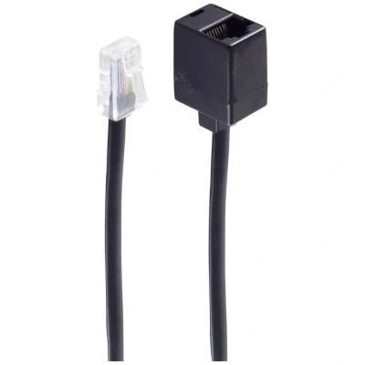Afbeelding van Shiverpeaks Western Verbindingskabel [1x RJ45 stekker 8p8c 1x bus 8p8c] 6 m Zwart