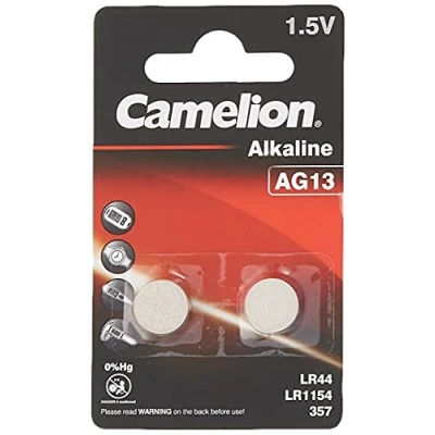Afbeelding van Camelion Knoopcelbatterij Lr44/a76 Alkaline 1.5v 2 Stuks