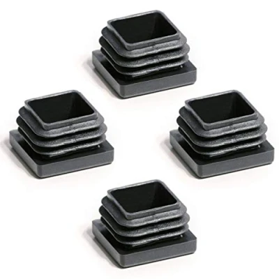 Afbeelding van Enkotrade 4 stuks lamellenpluggen voor vierkante buizen, 25 x mm, buisafdekking van hoogwaardig polyethyleen kunststof, stop, eindstop, doppen, glijders, buisstop, vierkant